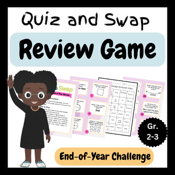 Preview of Quiz & Conquer! End-of-Year Review Game,2nd 3rd Grade Last Week of School Activi