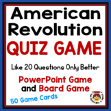 Quiz Game: US History - The American Revolution - Card and