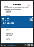 Quiz - Heat Transfer by Conduction, Convection, and Therma