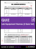 Quiz - Lab Equipment Names and Functions (2 Quiz Set)