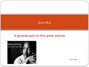 Preview of Quiz--MLK