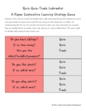 Quiz-Quiz-Trade: A Kagan Strategy Icebreaker Activity