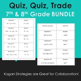 Quiz, Quiz, Trade BUNDLE:  Pre-Algebra Concepts--7th & 8th