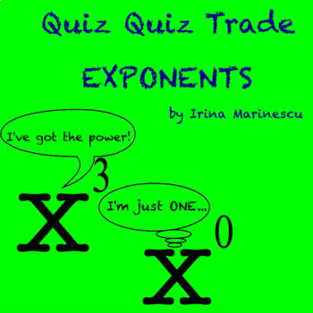 Preview of Quiz Quiz Trade Exponent Rules