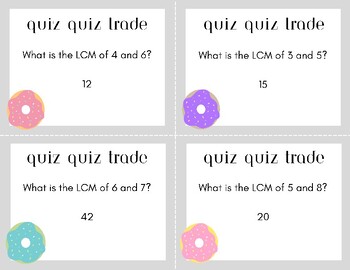 Preview of Quiz Quiz Trade - Factors & Multiples