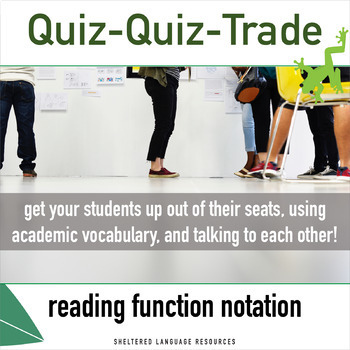Preview of Reading Function Notation Quiz Quiz Trade Game