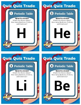 Preview of Quiz Quiz Trade Periodic Table