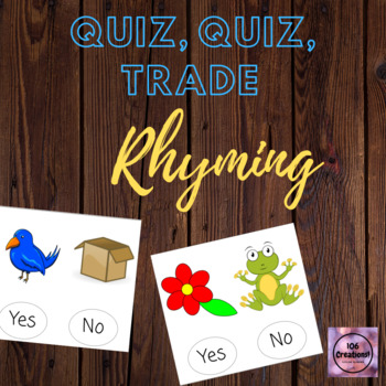 Preview of Quiz, Quiz, Trade Rhyming Review