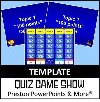 Preview of Quiz Show Game Template in a PowerPoint Presentation