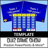 Quiz Show Game Template in a PowerPoint Presentation