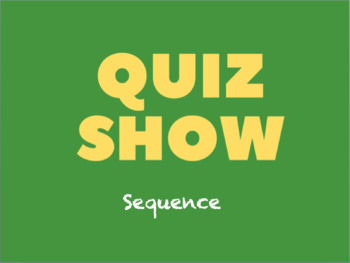 Preview of Quiz Show for Sequence Reading Comprehension