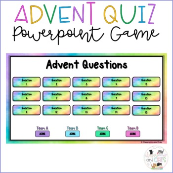 Preview of Quiz Style Review Game for Advent