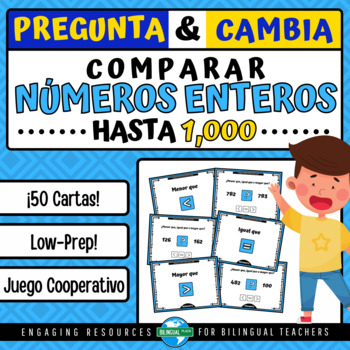 Preview of Quiz & Trade COMPARAR NÚMEROS 3 DÍGITOS hasta 1,000 | Comparing Numbers Spanish