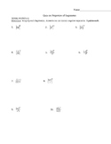 Quiz on Properties of Exponents