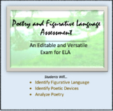 Assessment: Poetic Terms and Poetry, Figurative Language. 
