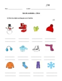 Quiz sur le vocabulaire d'hiver - Winter French vocabulary quiz
