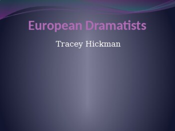 Preview of Quizbowl Study: European Dramatists