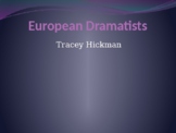 Quizbowl Study: European Dramatists