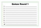 Quizzo! Answer Sheets