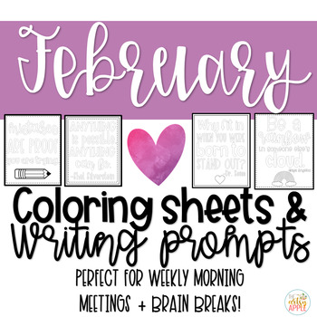 Preview of Quotable Coloring Sheets: February