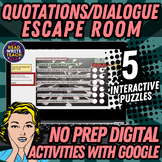 Quotation/Dialogue Digital Escape (Breakout) Rooms
