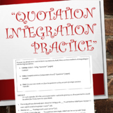 Quotation Integration Practice