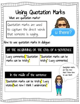 Preview of Quotation Mark Anchor Chart