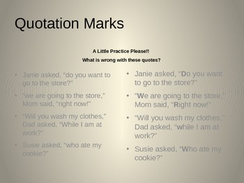 Quotation Mark Interactive Powerpoint by Elizabeth Guiley | TPT