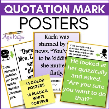 Preview of Quotation Mark Posters - Quotation Marks Anchor Charts