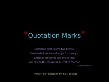 Preview of Quotation Mark Practice