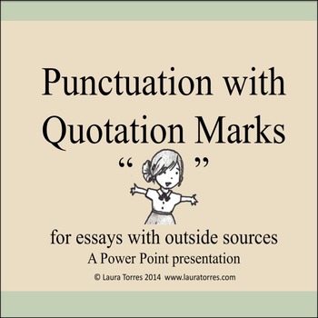 Preview of Quotation Marks Power Point Presentation