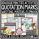 Digital Quotation Marks & Dialogue Worksheets, Grammar Posters, Punctuation