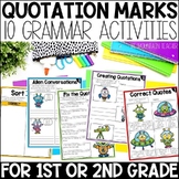 Quotation Marks Activities, Grammar Worksheets and Quotati