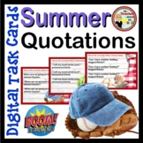 Quotation Marks Boom Cards Summer Themed Activity