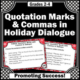 Winter Holidays Quotation Marks Practice Task Cards ELA Li