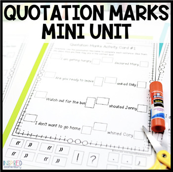 Preview of Quotation Marks Worksheets Activities and Games