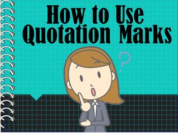 Preview of Quotation Marks Powerpoint Presentation