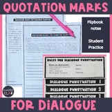 Quotation Marks Punctuating Dialogue Activity and Notes