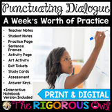 Quotation Marks Punctuating Dialogue Lesson, Practice, & A