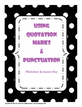 Preview of Quotation Marks & Punctuation Practice