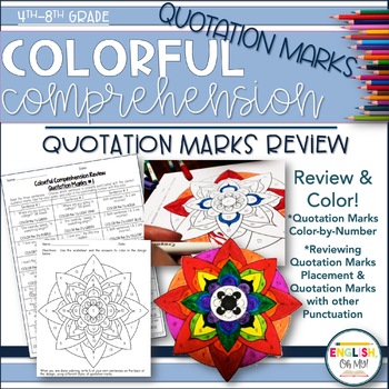 Preview of Quotation Marks Review Color by Number