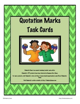 Preview of Quotation Marks Task Cards