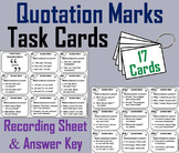 Quotation Marks Task Cards Activity