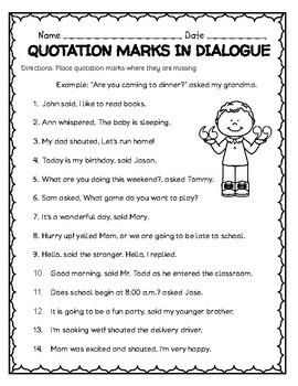 Quotation Marks in Dialogue by Learning is Lots of Fun | TPT