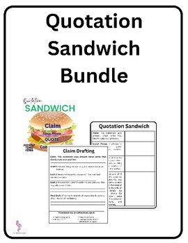Preview of Quotation Sandwich Graphic Organizer Bundle