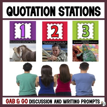 Preview of Quotation Stations: Secondary Gab & Go Discussion Prompts