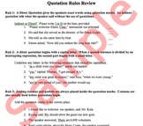 Quotations and Italics Worksheet