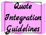 Quote Integration Guidelines & Guided Notes