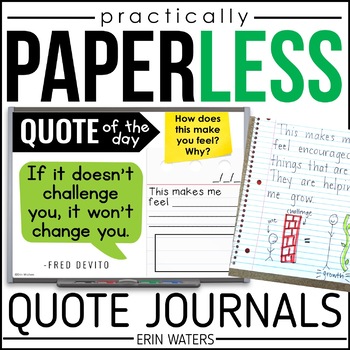 Preview of Quote Journal Prompts - 104 Projectable Paperless Writing Prompts