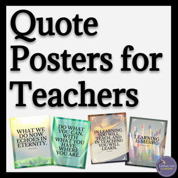 Preview of Quote Posters for Teachers